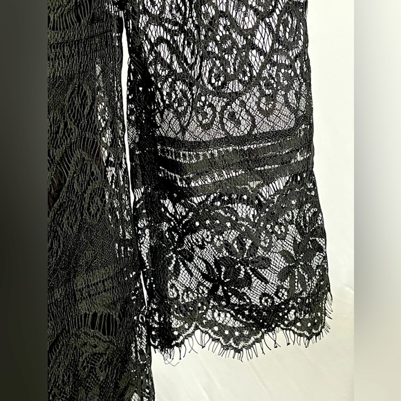 Max Edition Black Lace Sheath Party or Cocktail Dress Size 2 - Picture 6 of 8